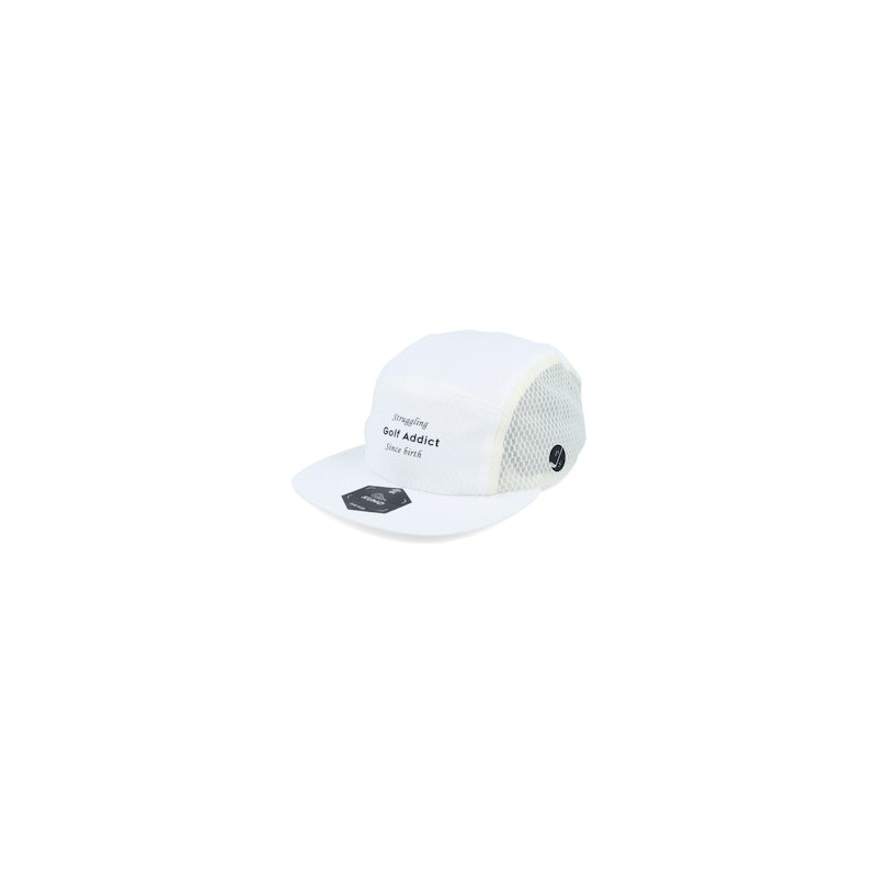 Golf Addict White 5-panel - Pins & Stripes