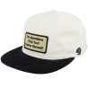Golf Patch Logo Cord Ivory/Black Snapback - Pins & Stripes