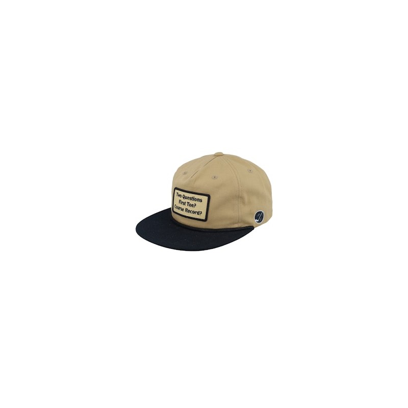 Golf Patch Logo Rope Khaki/Black Snapback - Pins & Stripes