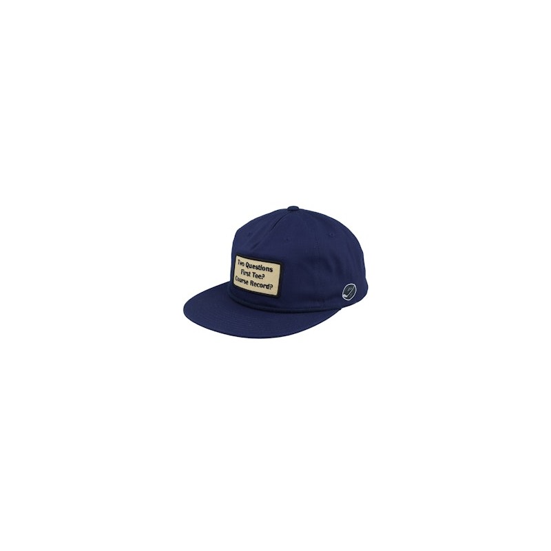 Golf Patch Logo Rope Navy Snapback - Pins & Stripes