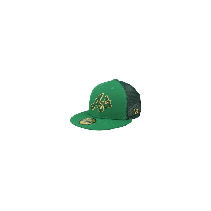Atlanta Braves 59FIFTY MLB St Patricks Day 23 Green Mesh Fitted - New Era