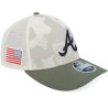 Atlanta Braves MLB Armed Forces Day 9FORTY Mc Stone/Olive A-frame Trucker - New Era