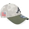 Atlanta Braves MLB Armed Forces Day 9FORTY Mc Stone/Olive Dad Cap - New Era