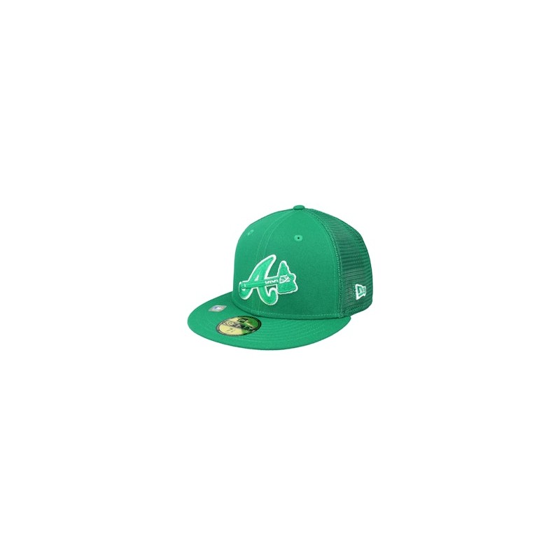 Atlanta Braves MLB St Pats 59FIFTY Green Mesh Fitted - New Era