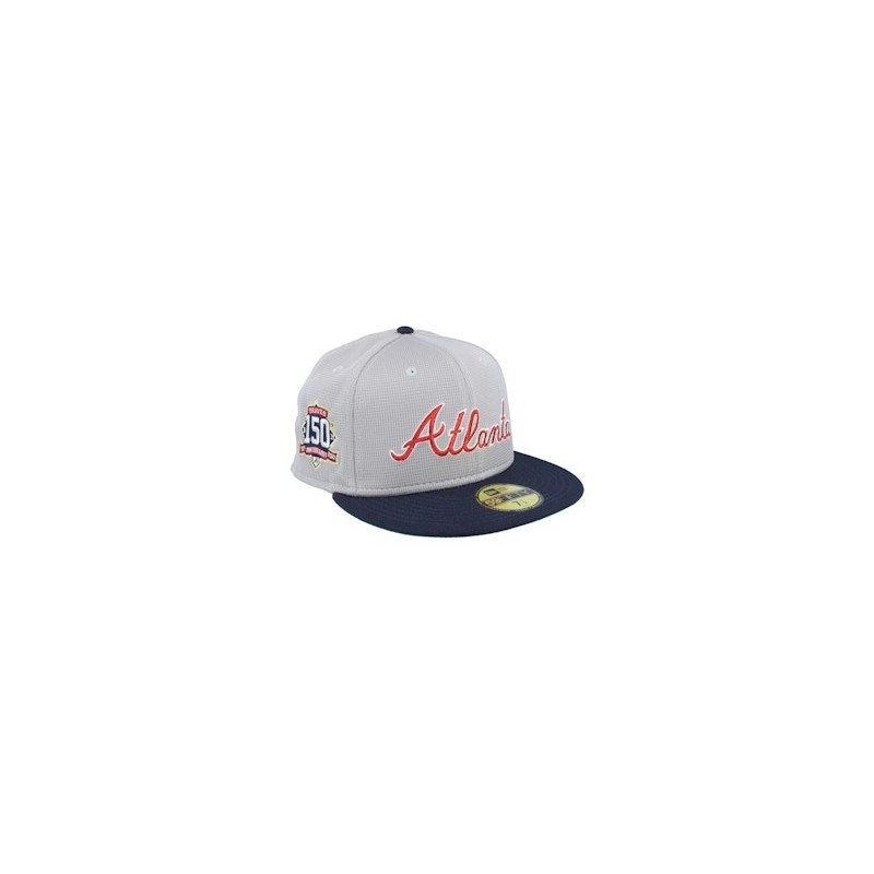 Atlanta Braves Pivot Mesh Crown Grey/Navy Fitted - New Era