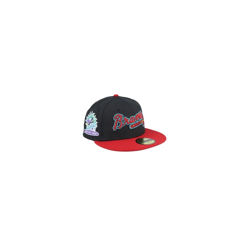 Atlanta Braves Retro Spring Training Black/Red Fitted - New Era