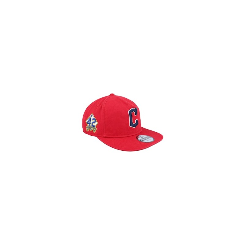 Cleveland Guardians MLB Jackie Robinson Day Golfer Red Snapback - New Era