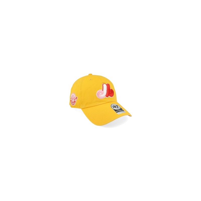 Hatstore Exclusive x Montreal Expos Yellow Gold Double Under Dad Cap - 47 Brand