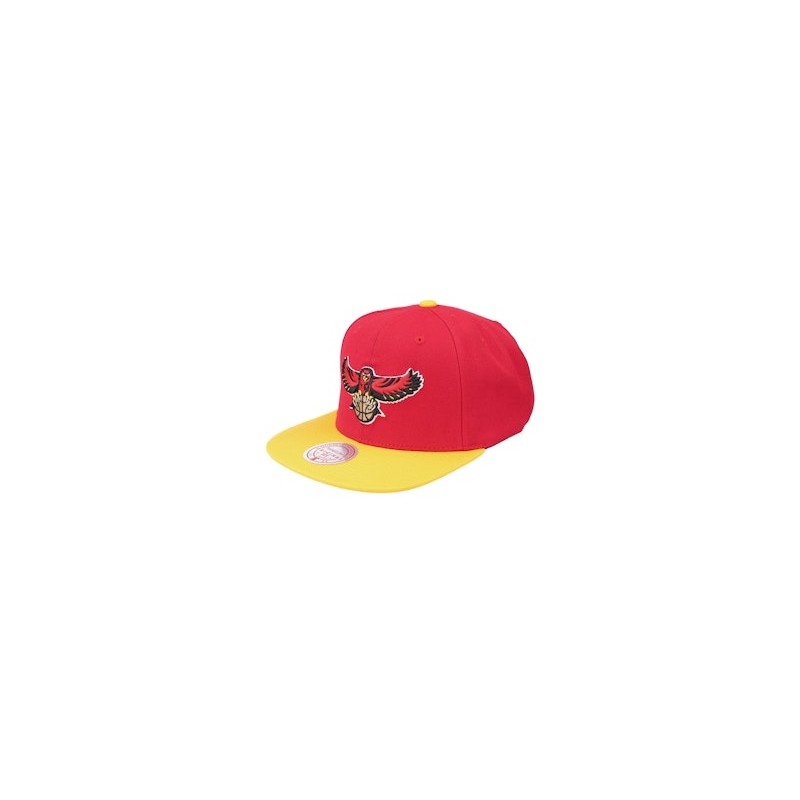 Atlanta Hawks Team 2 Tone 2.0 Red/Yellow Snapback - Mitchell & Ness