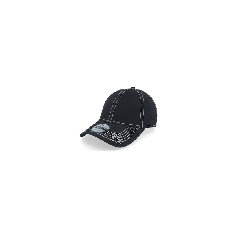 New York Yankees Contrast Stitch 9TWENTY Black Dad Cap - New Era