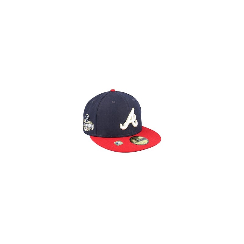 Atlanta Braves MLB22 Gold 59FIFTY Navy/Red Fitted - New Era