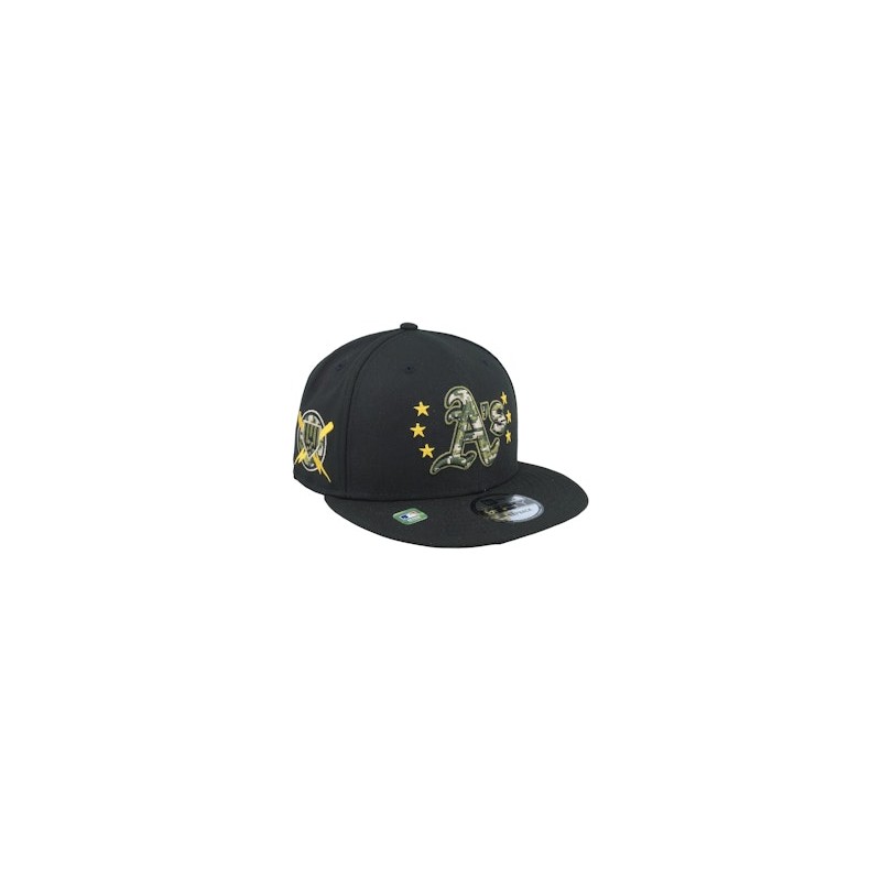 Oakland Athletics Mlb24 Armed Forces Day 9FIFTY Black Snapback - New Era