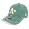 Oakland Athletics Washed Contrast 9TWENTY Green Dad Cap - New Era
