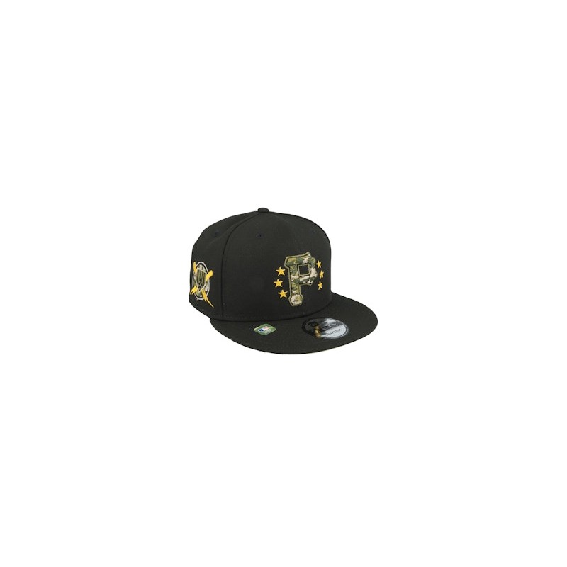 Pittsburgh Pirates MLB24 Armed Forces Day 9FIFTY Black Snapback - New Era