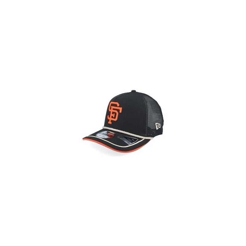 San Francisco Giants Vintage Team Rope 9FIFTY Black A-frame Trucker - New Era