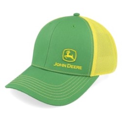 Current Front Left Emb Yellow/Green Trucker - John Deere