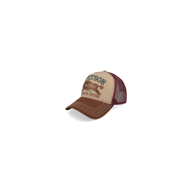 Great Plains Brown/Wine A-Frame Trucker - Stetson