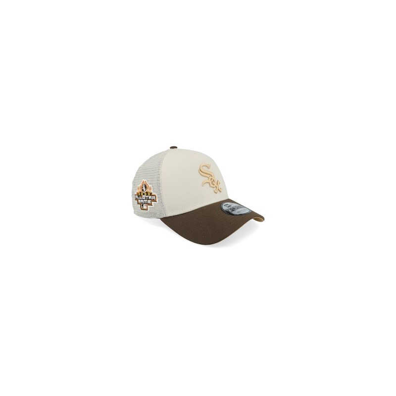 Hatstore Exclusive x Chicago White Sox Rocky Mountain 9FORTY Stone/Walnut A-frame Trucker - New Era