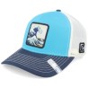 Hokusai The Great Wave Blue Teal/Birch/Navy A-Frame Trucker - Public Domain