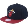 Miami Heat Team 2 Tone 2.0 Black/Red Snapback - Mitchell & Ness