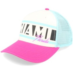 Miami Sinclair Ivory/Seafoam/Hot Pink Trucker - American Needle