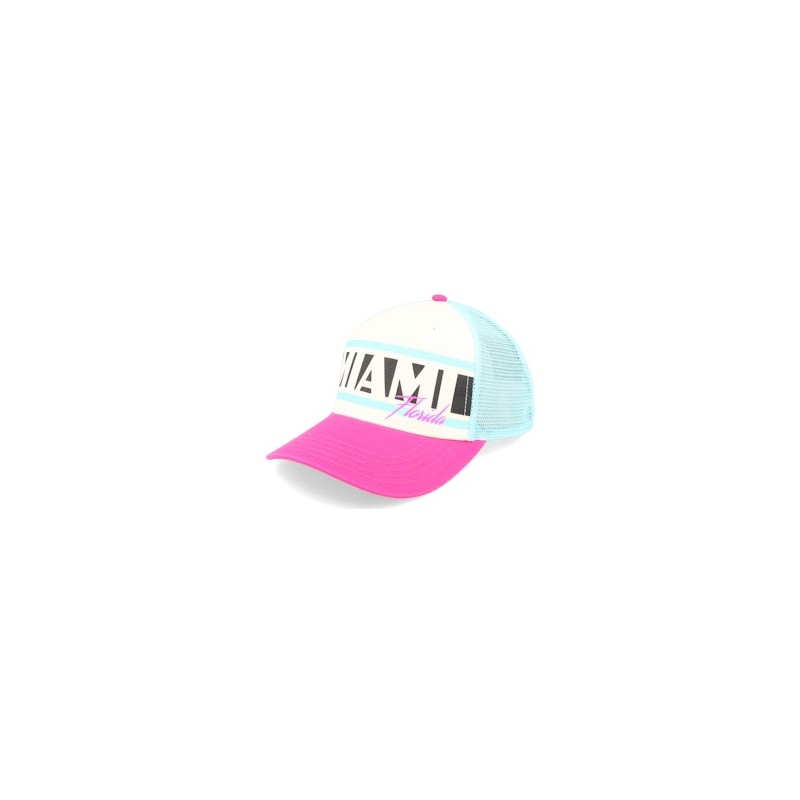 Miami Sinclair Ivory/Seafoam/Hot Pink Trucker - American Needle