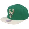 Milwaukee Bucks Team 2 Tone 2.0 Green/Tan Snapback - Mitchell & Ness
