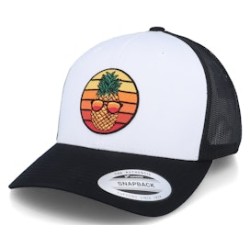 Pineapple Sunset Retro Black/White Trucker - Iconic