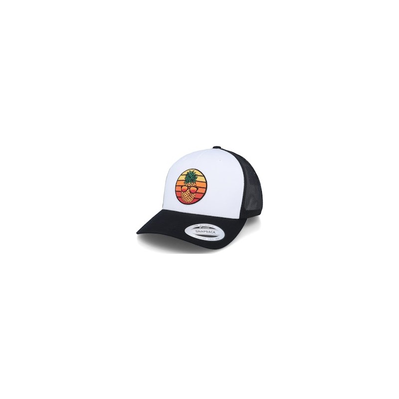 Pineapple Sunset Retro Black/White Trucker - Iconic
