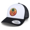 Pineapple Sunset Retro Black/White Trucker - Iconic