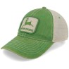 Stone Washed Logo Dark Green/Ivory Trucker - John Deere