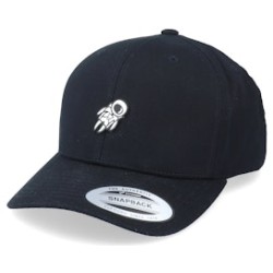 Kids Tiny Astronaut Rubber Patch Black Adjustable - Kiddo Cap