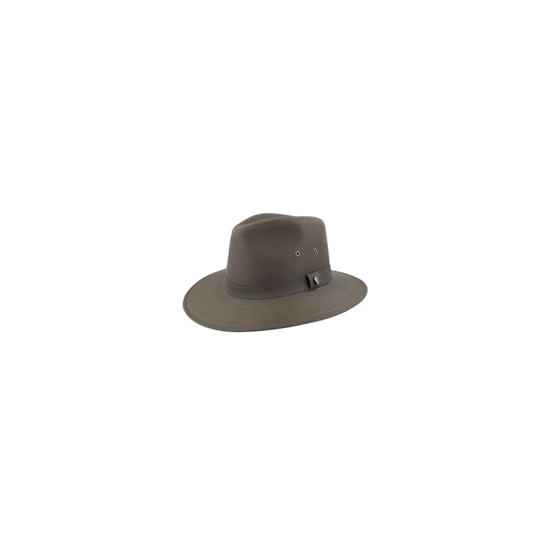 Oilcloth Safari Olive Fedora - Jaxon & James