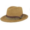 Roma Straw Fedora Coffee Straw Hat - Brixton
