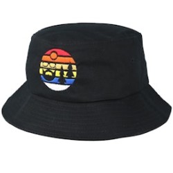 Sunset Logo Black Bucket - Bearded Man