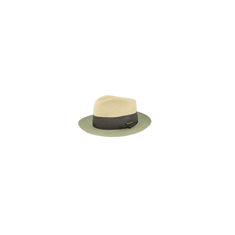 Toyo Light Khaki/Olive/Natural Fedora Straw Hat - Stetson