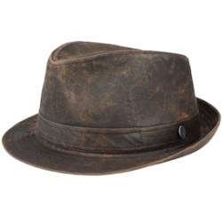 Weathered Cotton Trilby Brown Trilby - Jaxon & James
