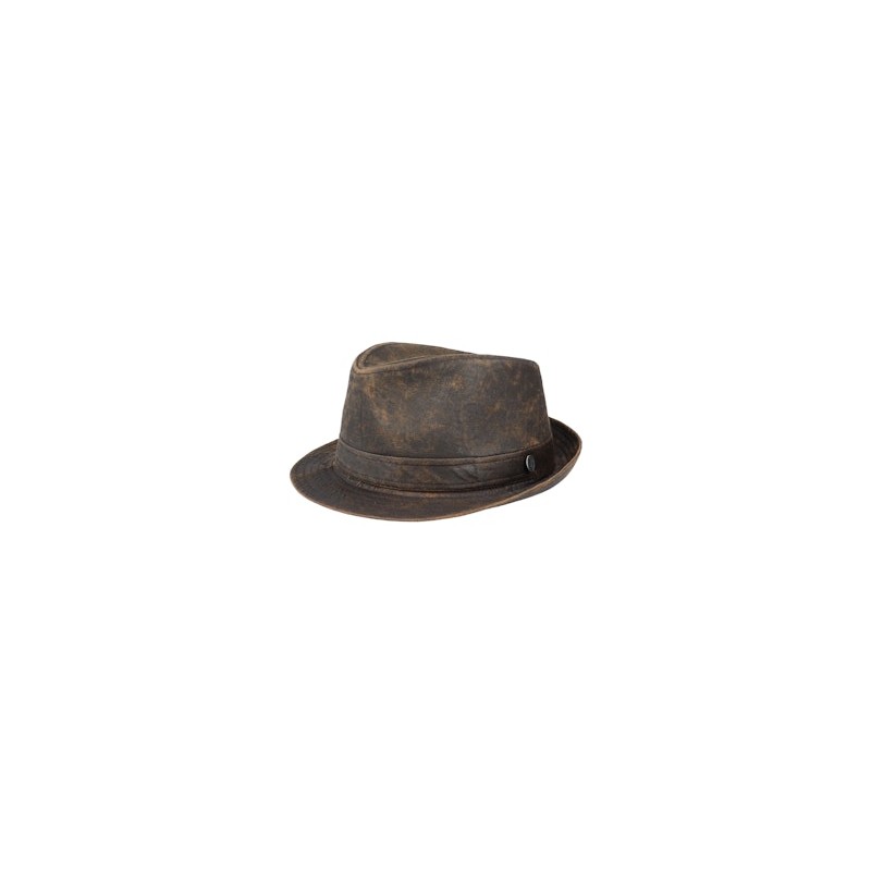 Weathered Cotton Trilby Brown Trilby - Jaxon & James