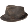 Weathered Cotton Trilby Brown Trilby - Jaxon & James