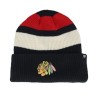 Chicago Blackhawks Clubhouse Jennings Beanie Black/White/Red Cuff - 47 Brand