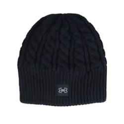 Halftime Cable Knit Black Beanie - Under Armour
