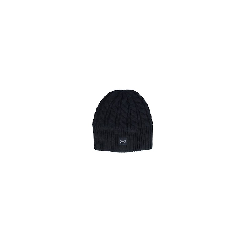 Halftime Cable Knit Black Beanie - Under Armour