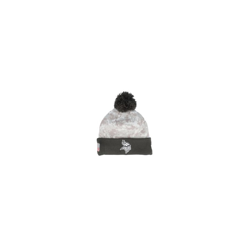 Minnesota Vikings Nfl24 Salute To Service Camo/Graphite Pom - New Era