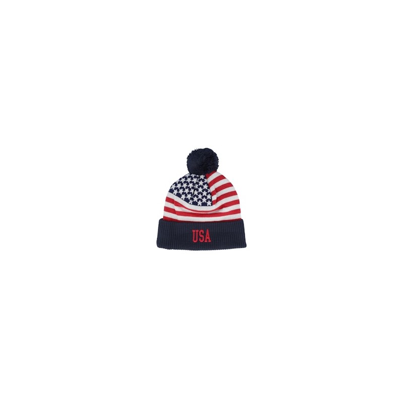 USA Flag Team Knit Navy Pom - CCM