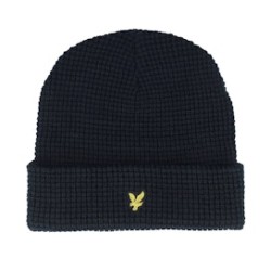 Waffle Beanie Jet Black Cuff - Lyle & Scott