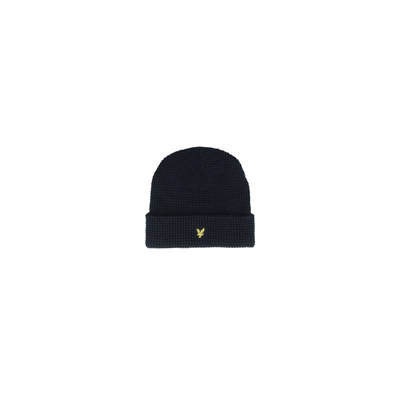 Waffle Beanie Jet Black Cuff - Lyle & Scott