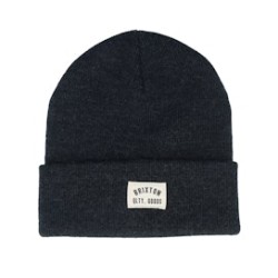 Woodburn Watch Cap Beanie Washed Black Cuff - Brixton