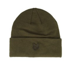 Tonal Eagle Beanie Olive Cuff - Lyle & Scott