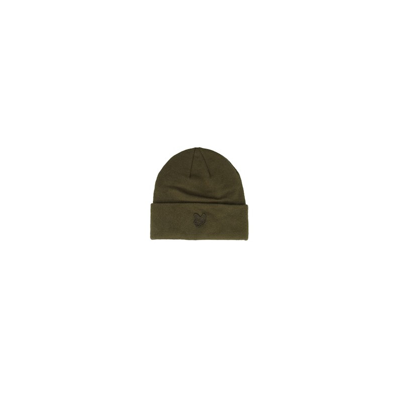 Tonal Eagle Beanie Olive Cuff - Lyle & Scott